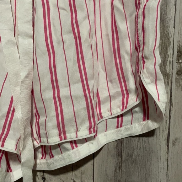 LOFT Pink Flare Striped Pajama Set Small Shorts/ Medium Shirt NEW - Picture 6 of 10